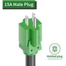 Adaptador NEMA 5-15P A NEMA14-50R De 50 Amperios A 110V RV De 12 Pulgadas Con Indicador LED.