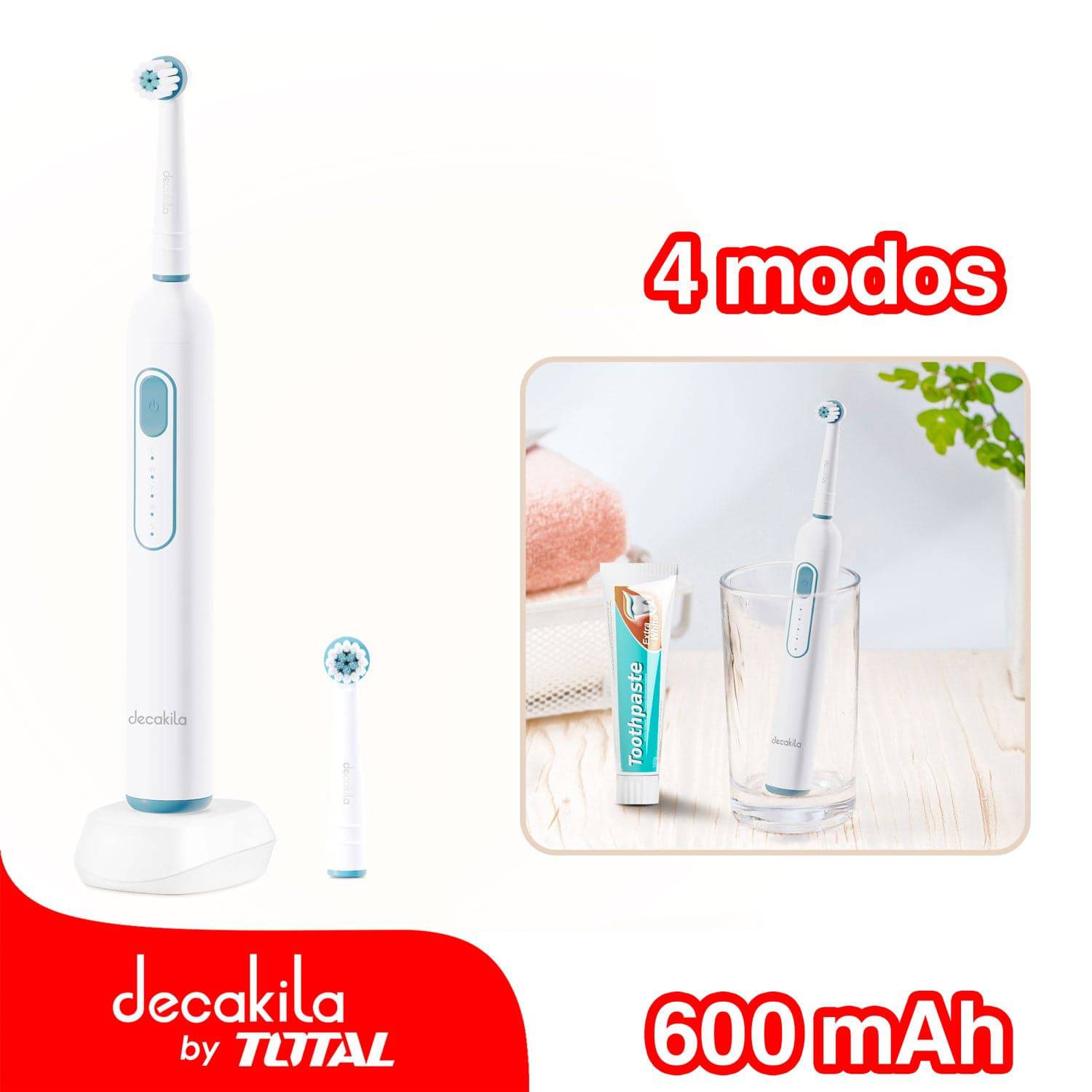 Cepillo De Dientes Eléctrico. 4 Modos. Resistente Al Agua.