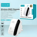 Repetidor WiFi Inalámbrico 300Mbps 2.4GHz. Amplificador de Señal Wireless-N con Botón WPS. Extensor de Cobertura 110V.