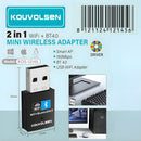 Adaptador USB WiFi + Bluetooth 2 En 1. Mini Receptor Inalámbrico 150 Mbps Con Bluetooth 4.0 Para PC Y Laptop.