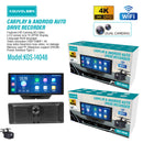 Pantalla Para Auto 9.25” Con Apple CarPlay Y Android Auto. Dash Cam 4K Dual Con WiFi Y Cámara Trasera. Grabación UHD Con Pantalla Táctil.