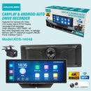 Pantalla Para Auto 9.25” Con Apple CarPlay Y Android Auto. Dash Cam 4K Dual Con WiFi Y Cámara Trasera. Grabación UHD Con Pantalla Táctil.