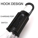 Lámpara LED Portátil con Gancho, Luz Cálida y 3 Niveles de Brillo. Foco Recargable por USB-C para Exterior y Hogar.