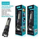 Linterna LED Recargable de Alta Potencia 10W. Luz Blanca con Zoom Ajustable. Alcance Hasta 200 Metros. Resistente al Agua.