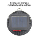 Lámpara LED Solar Portátil 10W Recargable Con Panel Solar y USB-C. Luz Blanca y Cálida. Resistente al Agua.