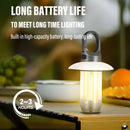 Lámpara LED Portátil 10W Recargable USB-C. Luz Cálida Exterior Con Gancho Para Colgar.