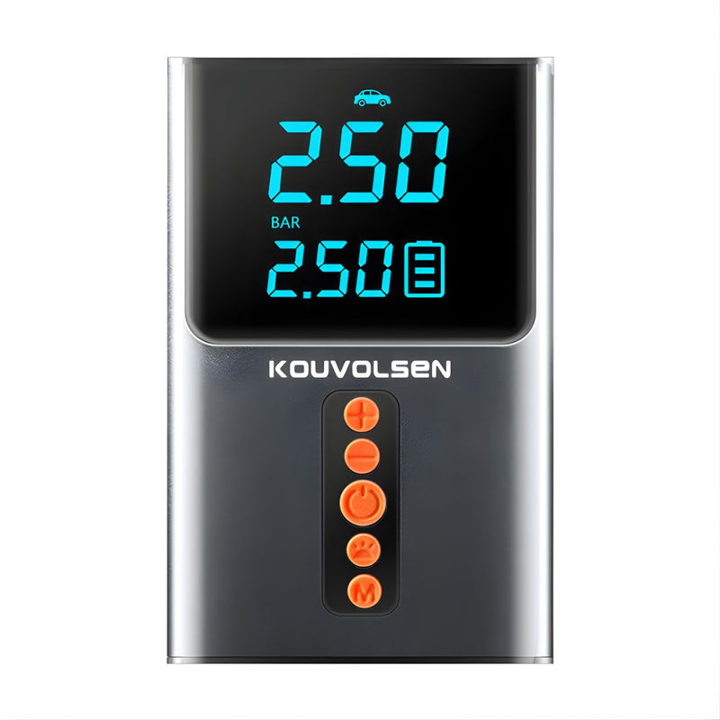 Inflador de Aire Portátil Digital Inalámbrico 150PSI con Pantalla LCD y Luz LED. Inflador de Llantas para Autos, Motos y Bicicletas.