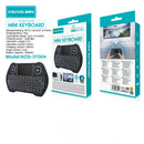 Teclado Inalámbrico Mini 2.4GHz con Touchpad Integrado y Retroiluminación LED. Compatible con Smart TV, Android, TV Box y PC.