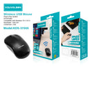 Mouse Inalámbrico USB 1000 DPI Plug And Play. Diseño ergonómico. Color Negro.