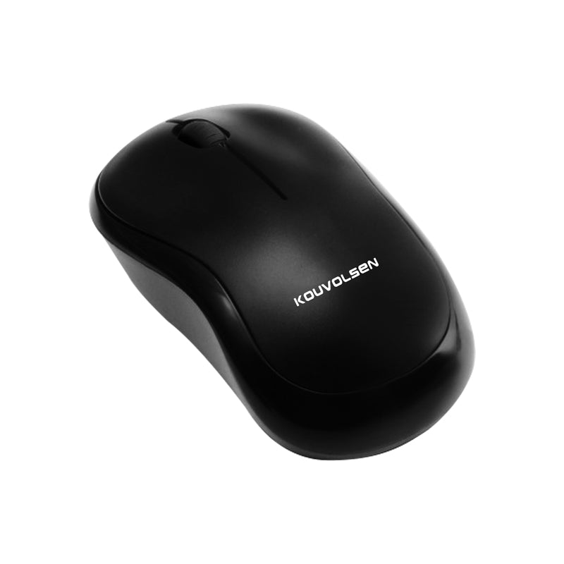 Mouse Inalámbrico USB 1000 DPI Plug And Play. Diseño ergonómico. Color Negro.