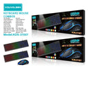 Teclado y Mouse Gamer con Iluminación RGB. Sensación Mecánica, USB, Diseño Ergonómico y Resistente al Agua.