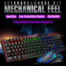Teclado y Mouse Gamer con Iluminación RGB. Sensación Mecánica, USB, Diseño Ergonómico y Resistente al Agua.