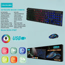 Teclado y Mouse Gamer con Iluminación RGB. Sensación Mecánica, USB, Diseño Ergonómico y Resistente al Agua.