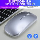 Mouse Inalámbrico 2.4G. DPI Ajustable 800 /1200 /1600. Diseño Delgado y Ergonómico. Color Blanco.