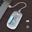 Mouse Inalámbrico 2.4G. DPI Ajustable 800 /1200 /1600. Diseño Delgado y Ergonómico. Color Blanco.