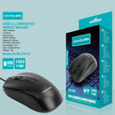 Mouse con Cable USB (1.2m). DPI Ajustable 800-1200-1600. Diseño Ergonómico de 4 Botones. Ideal para PC y Laptop.