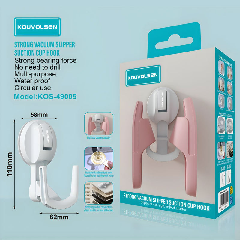 Gancho Organizador Multiuso con Ventosa de Vacío. Soporte Adhesivo para guindar objetos.
