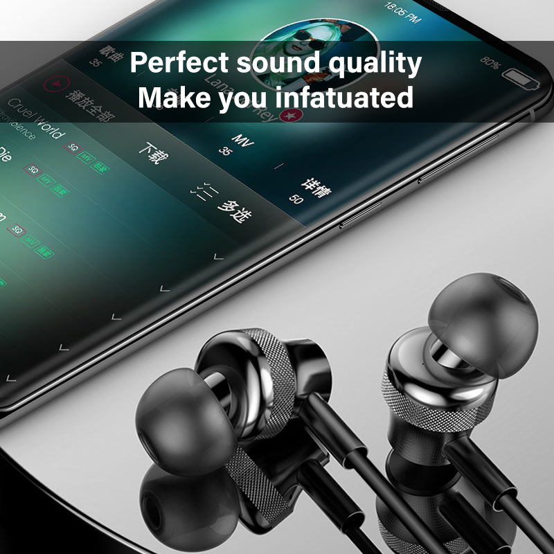 Audífonos con Cable In-Ear 14 mm con Conector Lightning, Micrófono Integrado y Control de Volumen – Cable 1.2 m