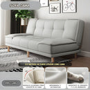 Sofá Cama de 2 Metros en Gris Claro. Respaldo Ajustable. Material Impermeable y Antiarañazos. Sillón Convertible en Cama para Cuatro Personas.