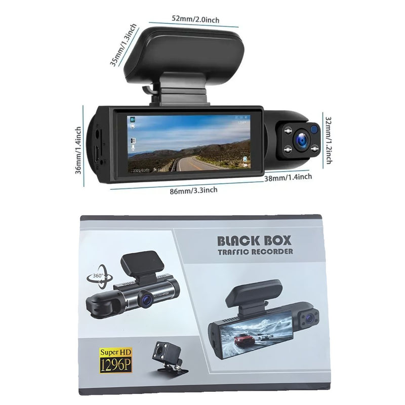 Dash Cam Cámara Doble para Autos 1080P con WiFi. Grabación Frontal y Trasera. Dashcam con Visión Nocturna HD para carros. WiFi + 32G