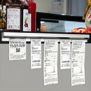 Barra Portacomandas Metálica de 60 cm para Cocina. Soporte para Tickets y Órdenes de Restaurante. Riel Organizador