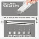 Barra Portacomandas Metálica de 60 cm para Cocina. Soporte para Tickets y Órdenes de Restaurante. Riel Organizador