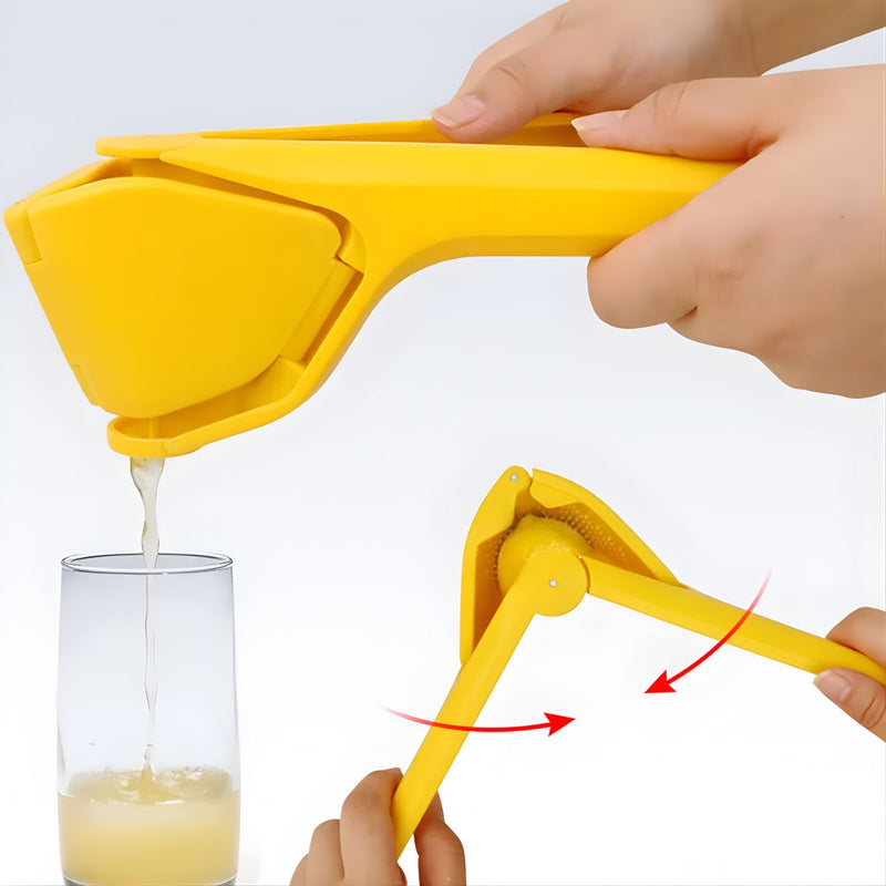 Exprimidor de jugo Manual para Limón y Cítricos. Prensa plegable Antideslizante con Filtro Integrado. Herramienta extractora de zumo.
