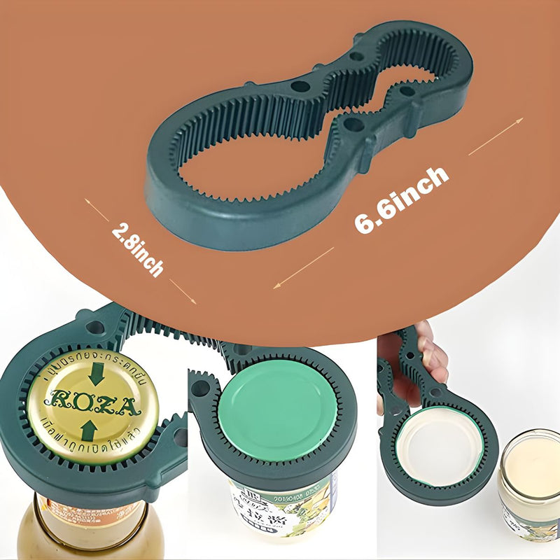 Abrelatas Eléctrico Automático Portátil. Apertura sin Esfuerzo para Latas y Frascos. Incluye Herramienta Antideslizante para Tapas.