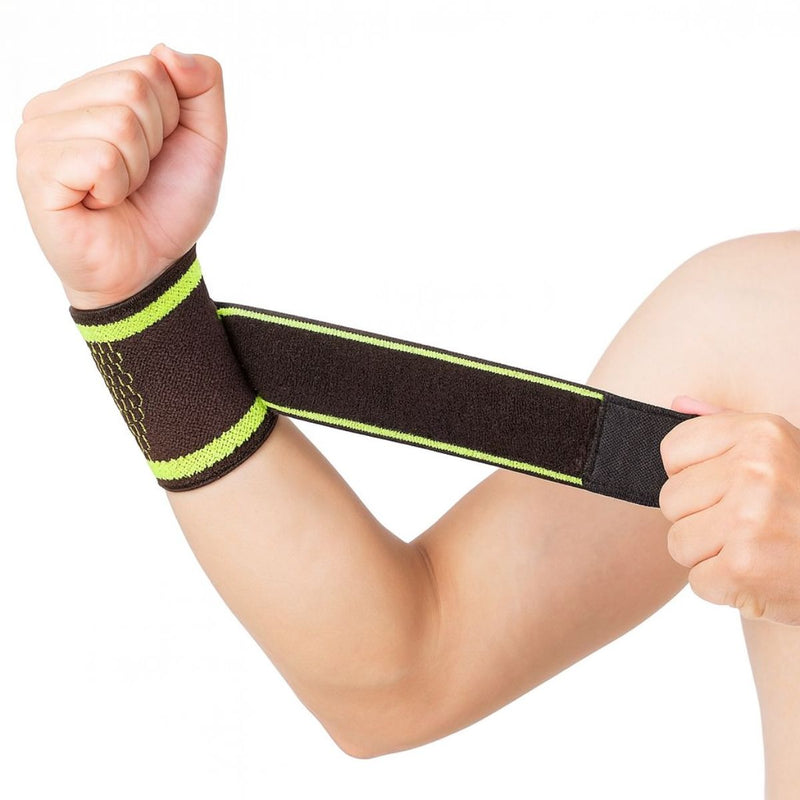 Muñequera Deportiva de Compresión Ajustable con Velcro. Soporte para Muñeca para Gimnasio, Entrenamiento y Alivio del Dolor.