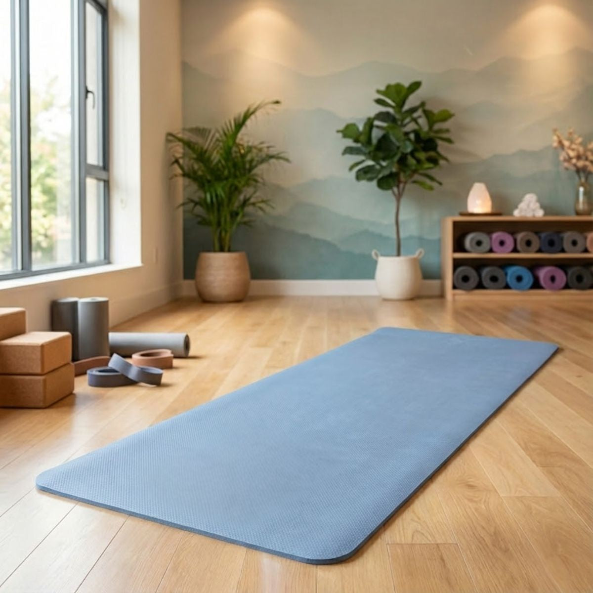 Yoga Mat Antideslizante (173x61cmx8mm). Colchoneta para yoga. Ideal para Pilates, Ejercicio y Entrenamiento.