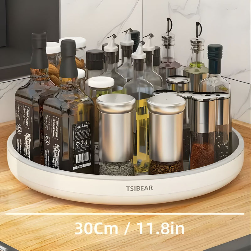 Organizador Giratorio de 30 cm para Cocina o Baño. Bandeja de 360° para Especias, Cosméticos y Almacenamiento.