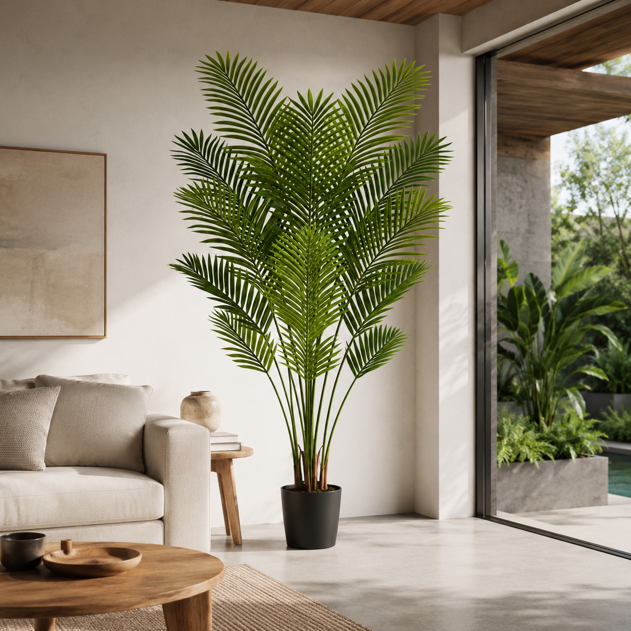Planta Areca Artificial. Palmera Decorativa para Interiores. Árbol Realistas Altura de 180 cm.