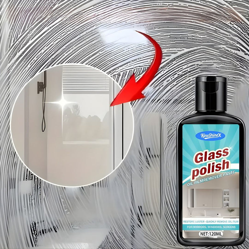 Limpiador De Vidrios para macha de agua calcificaciones y sarro Con Esponja Incluida (120ml). Removedor de Manchas para cristales. Restaurador de brillo.