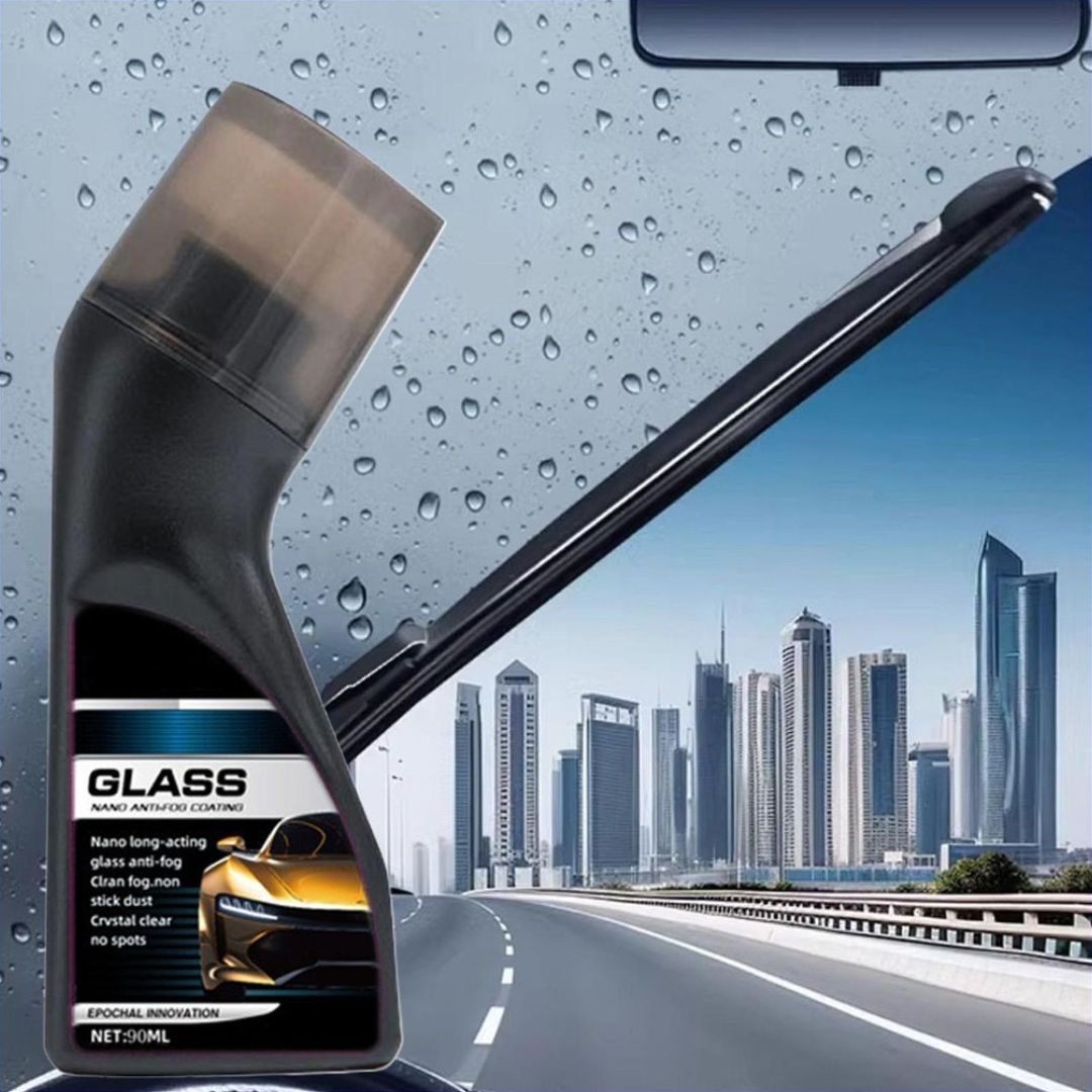 Recubrimiento Antiempañante para Vidrios. Protector Nano para Parabrisas, Espejos y cristales de auto. 90ml. Incluye esponja.