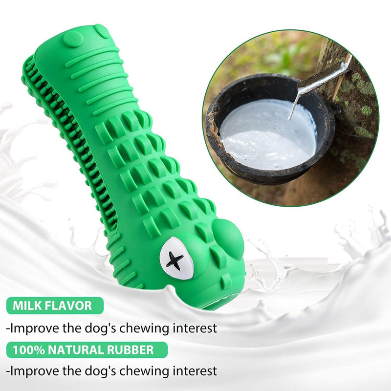 Juguete para Perro masticable y resistente de caucho con sonido. Forma de lagarto.