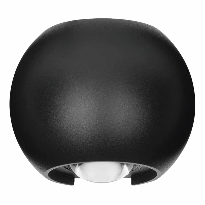 Lámpara de Pared Exterior Negra LED 2W - Luz Cálida 3000K, 200lm, Diseño Compacto y Elegante. Luminaria
