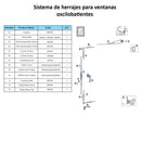 Recibidor de cierre Placa de Bloqueo con Ranura en U para Puertas y Ventanas uPVC