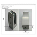 Soporte clip para barandas de vidrio 10-14 mm. Aluminio color negro satinado bases barandas