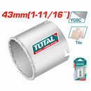 Brocas circulares de carburo sacabocado para piedras y cerámicas. 43mm