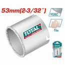 Brocas circulares de carburo sacabocado para piedras y cerámicas. 53mm