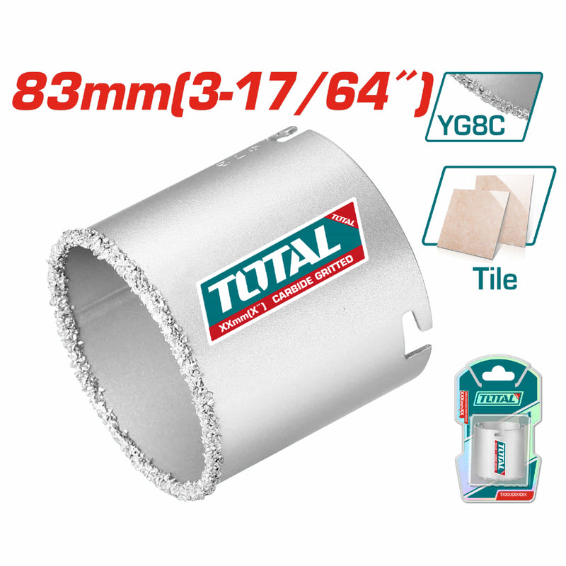 Brocas circulares de carburo sacabocado para piedras y cerámicas. 83mm