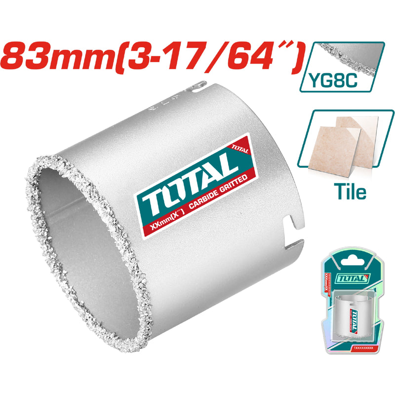 Brocas circulares de carburo sacabocado para piedras y cerámicas. 83mm