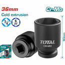 Dados sockets impacto 3/4" 36mm. Material CrMo