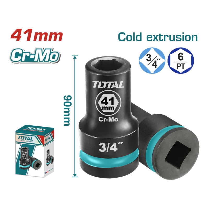 Dado socket impacto 3/4" 41mm. Material CrMo