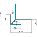 Perfil Y de Remate Esquina entre Laminas de Alternative Wall (Pared / Cielo Raso).