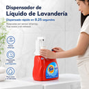 Dispensador Automático de Detergente Líquido y suavizante con Sensor Inteligente. Dosificador eléctrico para lavandería. Color blanco.