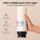 Botella Térmica para Bebidas Calientes y Frías en Acero Inoxidable 304. Taza Portátil Antifugas para Auto y Viaje con Doble Pared Aislada. 500ml Color Blanco