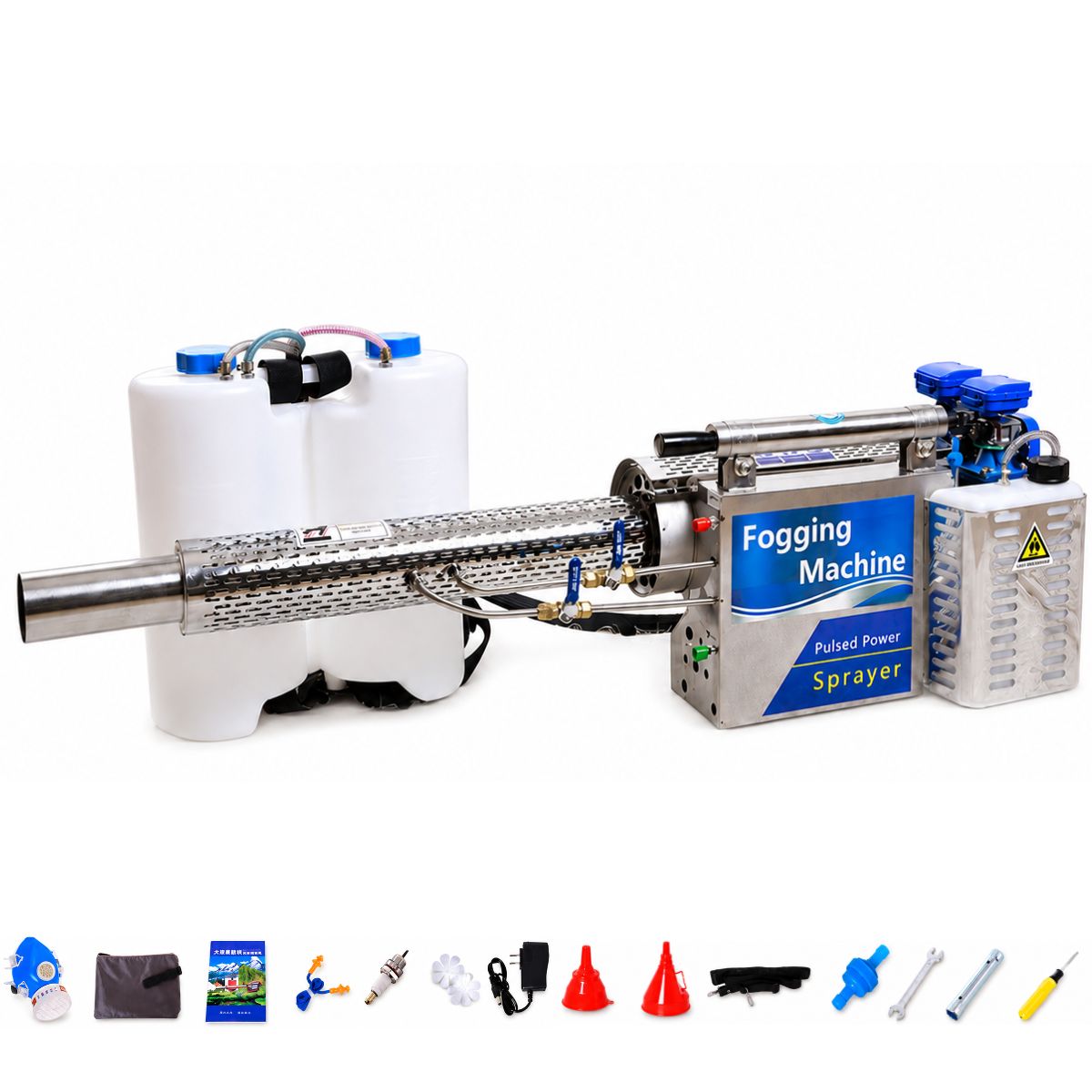 Termonebulizadora para Fumigación Máquina Fumigadora de Humo 15L 96cc 12V Tipo Fogger. Nebulizador ULV para Finca Jardín Cultivos y Control de Mosquitos (1100x280x330mm)