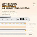Lámpara LED Recargable USBC con Control Remoto. Luz Con Base Magnética Regulable con  5 Tonos de Luz, Brillo y Pantalla Digital. Blanca (29cm)
