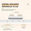 Lámpara LED Recargable USBC con Control Remoto. Luz Con Base Magnética Regulable con  5 Tonos de Luz, Brillo y Pantalla Digital. Blanca (29cm)